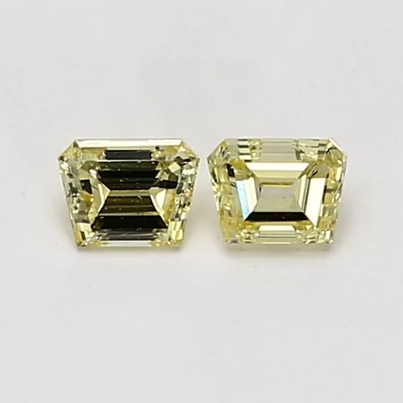 0.2 Carat Tapered Baguette Fancy Yellow SI1 Natural Diamond