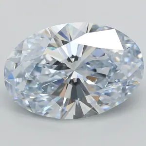 5.54 Carat Fancy Blue IF OVAL Lab Diamond