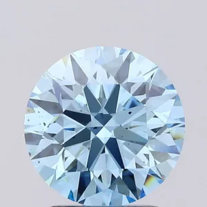 2 Carat Round Fancy Vivid Blue VS2 Lab Diamond