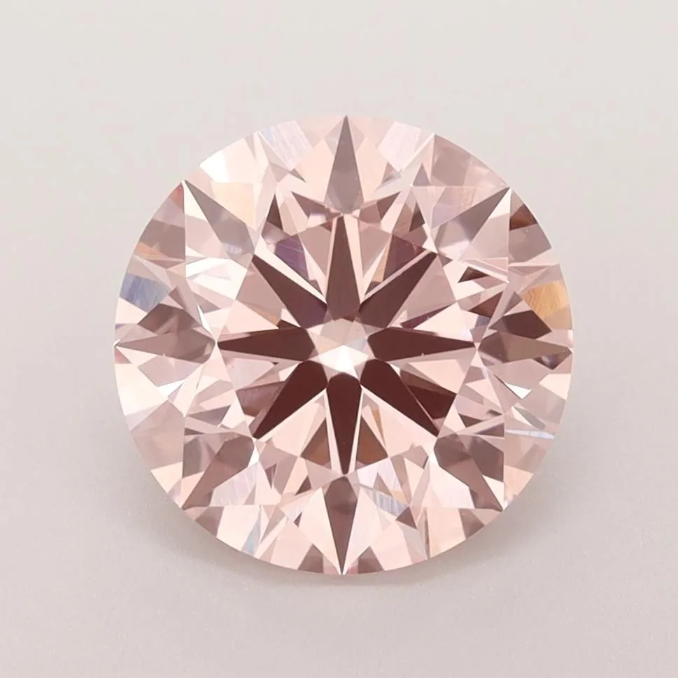 3.02 Carat Round Fancy Intense Pink VS1 Lab Diamond