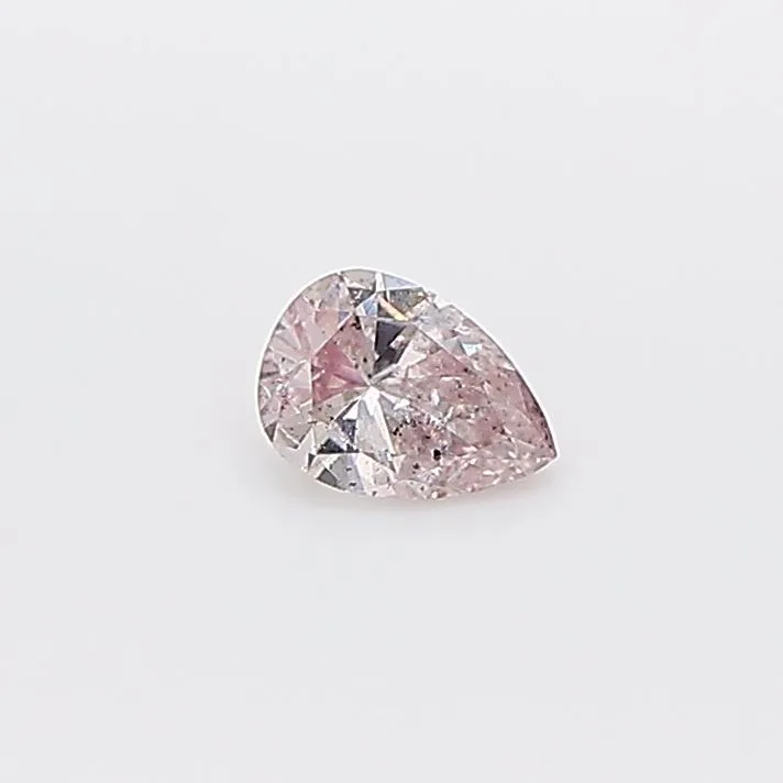 0.12 Carat Pear Fancy Light Pink Natural Diamond