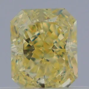 0.51 Carat Radiant Fancy Yellow VS2 Natural Diamond