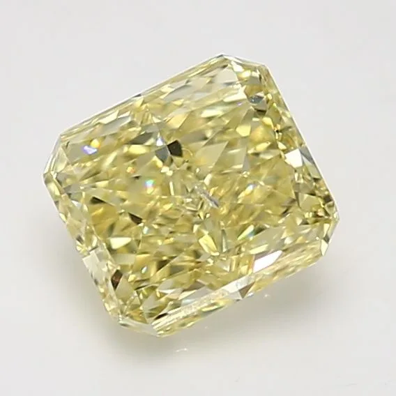 2.02 Carat Radiant Fancy Yellow SI2 Natural Diamond