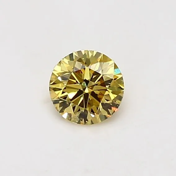 0.4 Carat Fancy Vivid Yellow SI1 ROUND Diamond