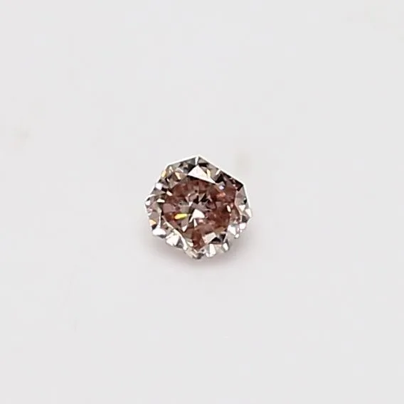 0.09 Carat Radiant Fancy Brown Pink Natural Diamond