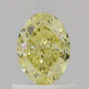 1 Carat Oval Fancy Yellow VS1 Natural Diamond