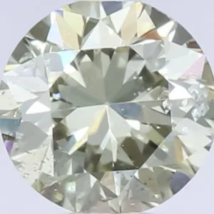 0.57 Carat Round Fancy Light Yellow Natural Diamond