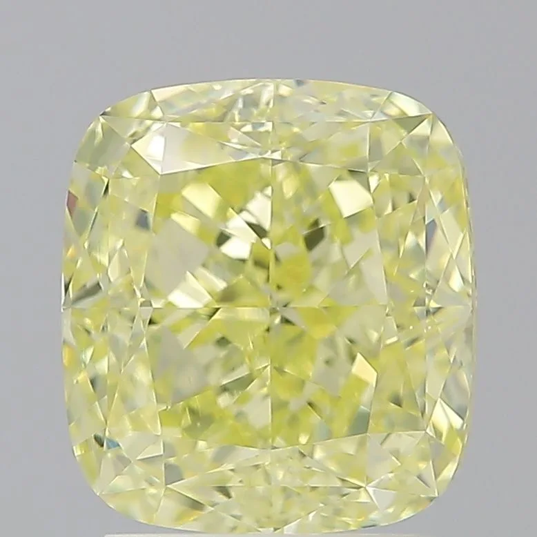 3.02 Carat Fancy Yellow VS2 CUSHION MODIFIED Diamond
