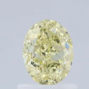 1 Carat Oval Fancy Yellow VVS2 Natural Diamond