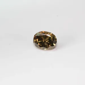 0.99 Carat Oval Fancy Dark Yellow I1 Natural Diamond