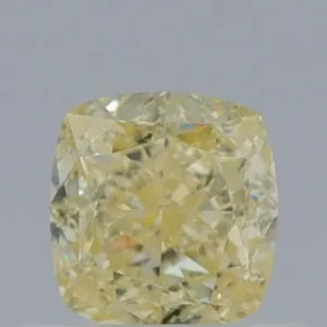 0.7 Carat Cushion Brilliant Fancy Light Yellow VVS1 Natural Diamond