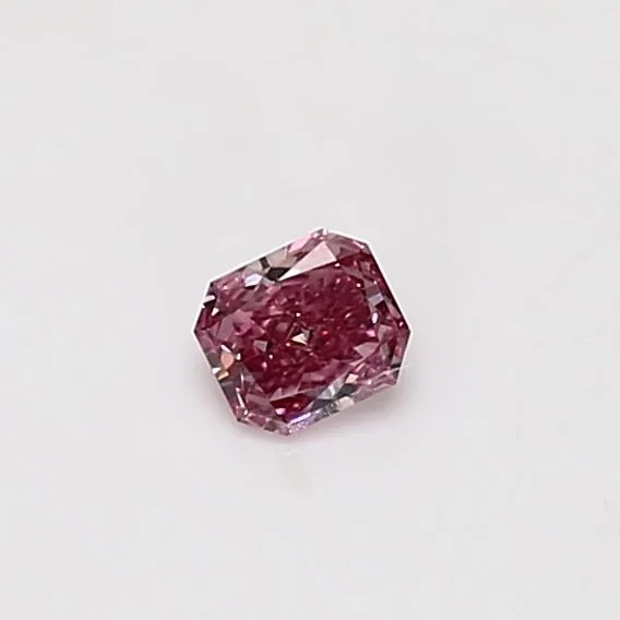0.16 Carat Radiant Fancy Vivid Pink VS1 Natural Diamond