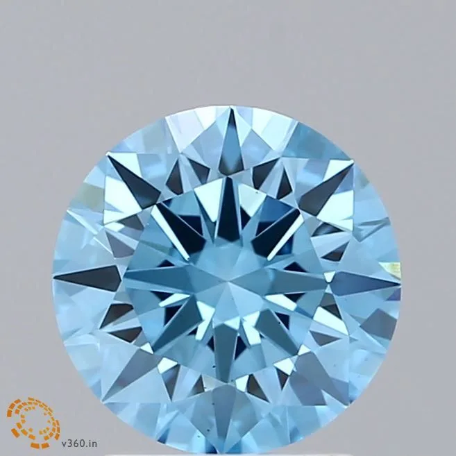 2.09 Carat Round Fancy Vivid Blue VS1 Lab Diamond