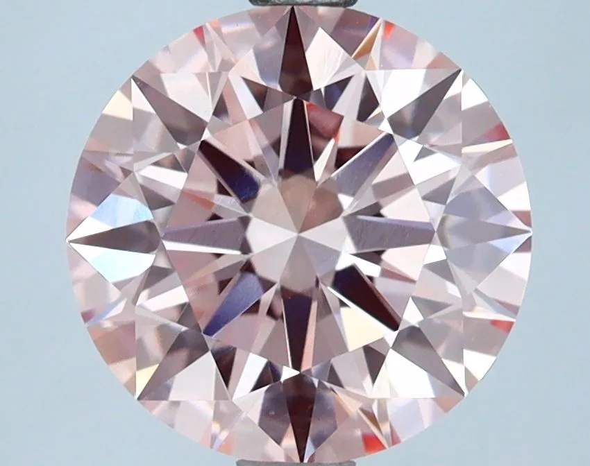2.84 Carat Round Fancy Pink VS1 Lab Diamond 1 2.84 Carat Round Fancy Pink VS1 Lab Diamond