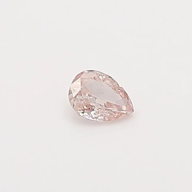 0.07 Carat Pear Fancy Light Pink Natural Diamond