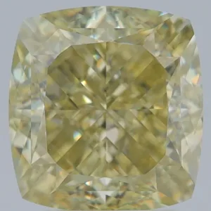 4.25 Carat Cushion Brilliant Fancy Yellow VVS1 Natural Diamond
