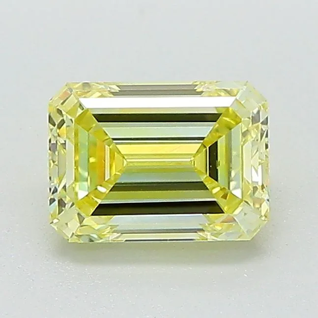 1.05 Carat Fancy Intense Yellow VS1 EMERALD Lab Diamond