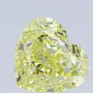 0.8 Carat Heart Fancy Yellow VS1 Natural Diamond