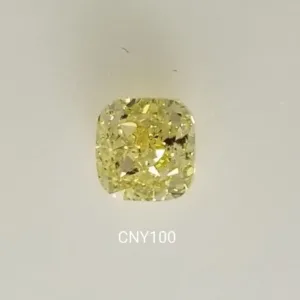 0.52 Carat Cushion Brilliant Fancy Light Yellow VS2 Natural Diamond