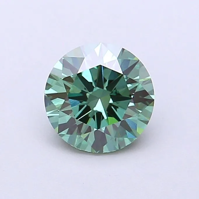 1.02 Carat Round Fancy Vivid Green VS1 Lab Diamond