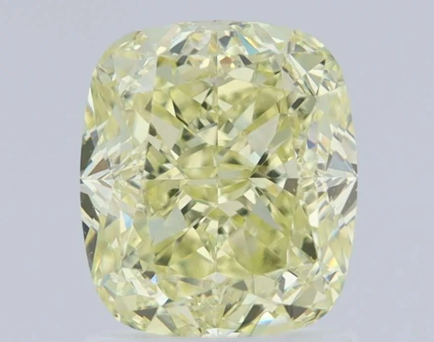 1.65 Carat Cushion Modified Fancy Light Yellow VS2 Natural Diamond 1 1.65 Carat Cushion Modified Fancy Light Yellow VS2 Natural Diamond