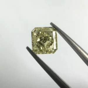 0.72 Carat Radiant Fancy Light Yellow SI1 Natural Diamond