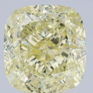 3 Carat Cushion Modified Fancy Light Yellow VS2 Natural Diamond