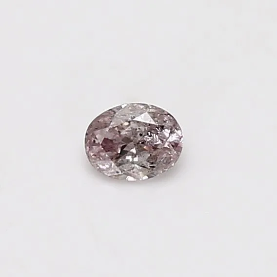 0.16 Carat Oval Fancy Pink I2 Natural Diamond