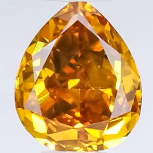 0.49 Carat Pear Fancy Deep Yellow SI2 Natural Diamond
