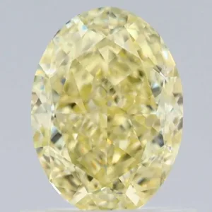 1 Carat Oval Fancy Yellow VS2 Natural Diamond