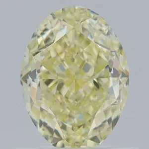 1 Carat Oval Fancy Yellow VS2 Natural Diamond