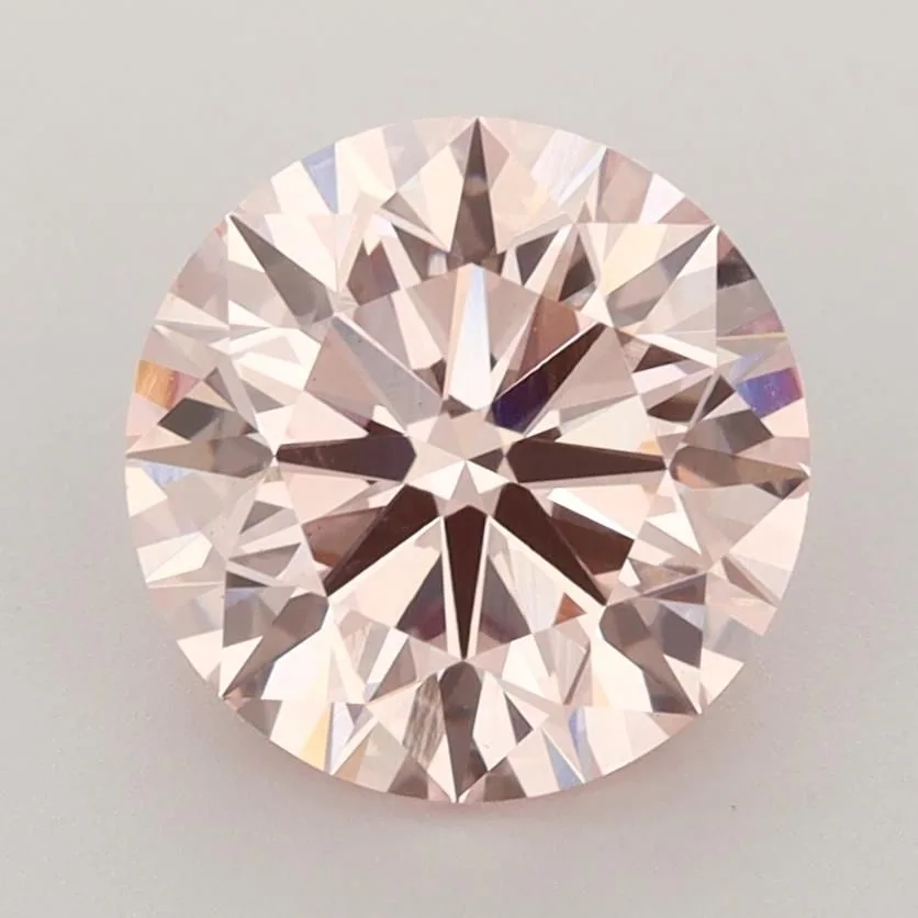 2.79 Carat Round Fancy Light Pink VS1 Lab Diamond
