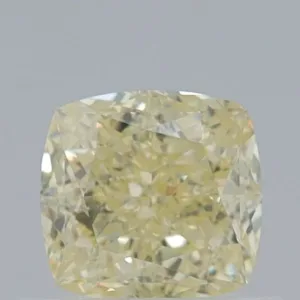 0.73 Carat Cushion Brilliant Fancy Light Yellow VVS2 Natural Diamond