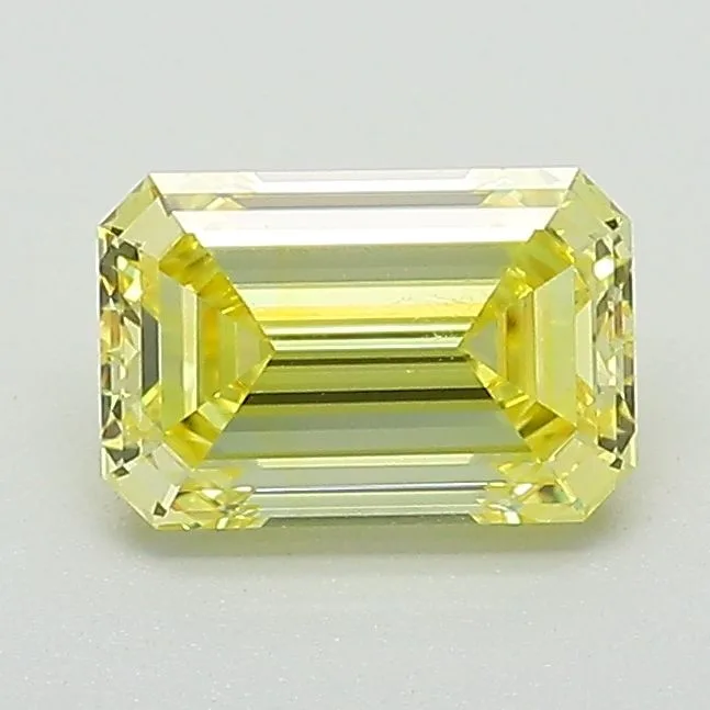 1.15 Carat Fancy Intense Yellow VS1 EMERALD Lab Diamond