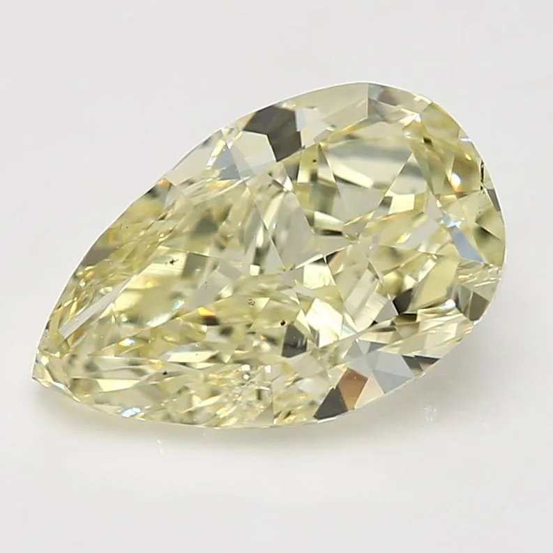 5.11 Carat Pear Fancy Yellow VS2 Natural Diamond