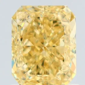 1.13 Carat Radiant Fancy Intense Yellow VVS1 Natural Diamond