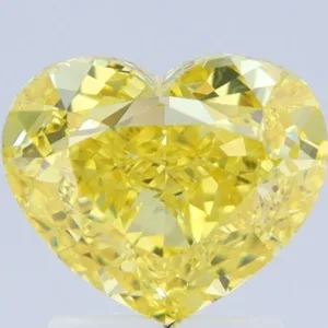 2.01 Carat Heart Fancy Vivid Yellow VS1 Natural Diamond
