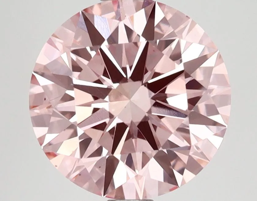 2.67 Carat Round Fancy Intense Pink VS1 Lab Diamond 1 2.67 Carat Round Fancy Intense Pink VS1 Lab Diamond