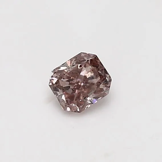 0.28 Carat Radiant Fancy Brown Pink I1 Natural Diamond