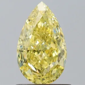 1.02 Carat Pear Fancy Yellow SI2 Natural Diamond