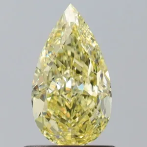 1.01 Carat Pear Fancy Yellow VS1 Natural Diamond
