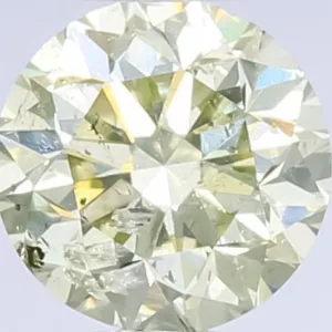 0.53 Carat Round Light Yellow Natural Diamond