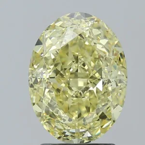 3.02 Carat Oval Fancy Yellow SI1 Natural Diamond