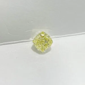 1.29 Carat Cushion Brilliant Fancy Light Yellow VVS1 Natural Diamond