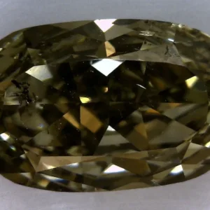 1.36 Carat Cushion Brilliant Fancy Dark Yellow SI2 Natural Diamond