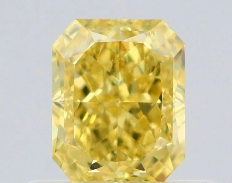 0.52 Carat Radiant Fancy Intense Yellow VVS1 Natural Diamond 1 0.52 Carat Radiant Fancy Intense Yellow VVS1 Natural Diamond
