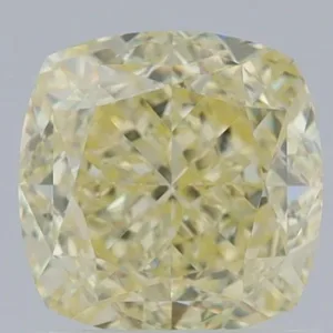 1.52 Carat Cushion Brilliant Fancy Light Yellow VS1 Natural Diamond