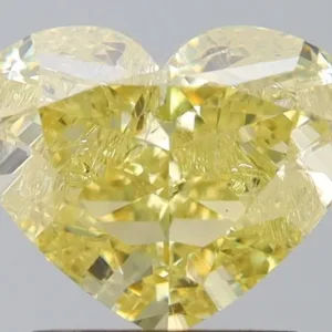 2.02 Carat Heart Fancy Yellow I3 Natural Diamond