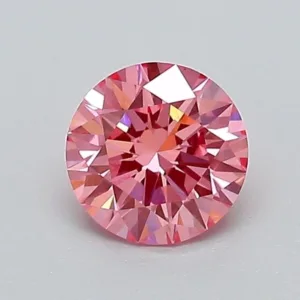 0.64 Carat Round Fancy Vivid Pink VS1 Lab Diamond