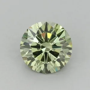 0.66 Carat Round Fancy Vivid Green VVS2 Lab Diamond